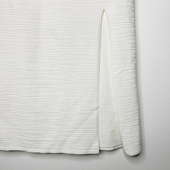 COS Textured Pencil Skirt Midi in White Ivory Size Medium - Picture 5 of 10